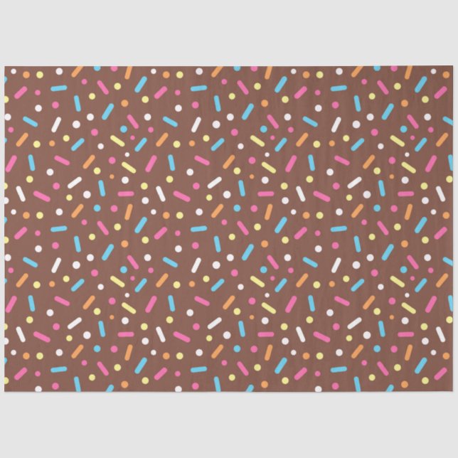 Papel De Seda Cobertura de Chocolate e Confeitos para Donuts (Frente )