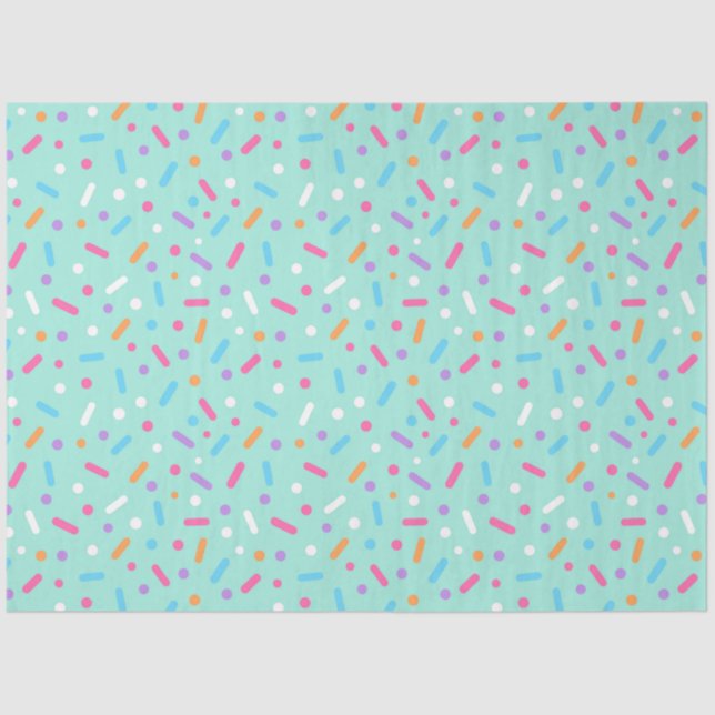 Papel De Seda Cobertura de Hortelã e Confeitos para Donuts  (Frente )