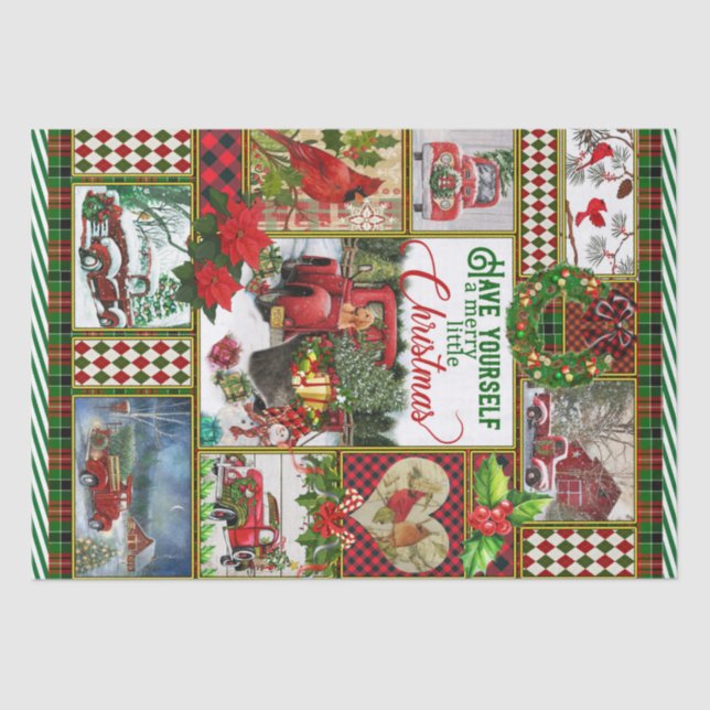 Papel De Seda Cobertura Personalizada, Tenha Uma Feliz (Frente )