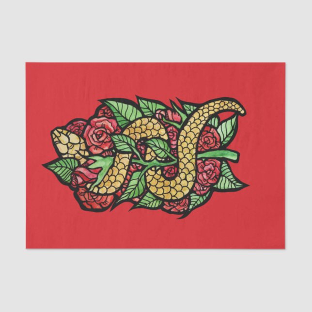 Papel De Seda Cobra de ventilador (Frente )