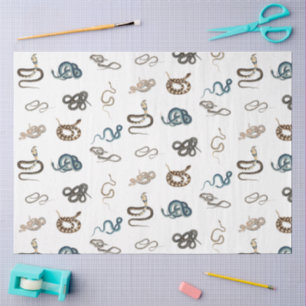 Papel De Seda Cobras Coloridos Padrão Animal Réptil