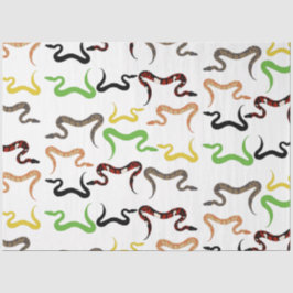 Papel De Seda Cobras Coloridos Píthon - Padrão do Réptil