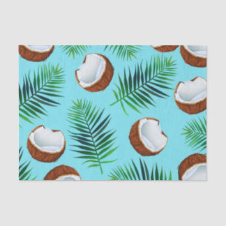 Papel De Seda Cocos & impressão tropicais das folhas de palmeira
