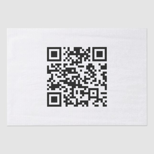 Papel De Seda Código QR Criado instantaneamente (digitando seu U (Frente )