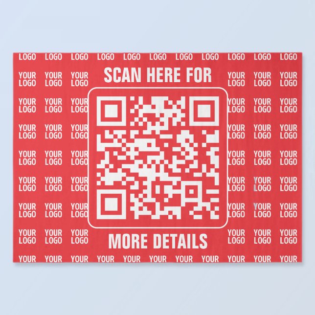 Papel De Seda Código QR do promocional (editável) com padrão de  (Criador carregado)