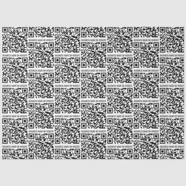 Papel De Seda Código QR Empresa minimalista moderna (Frente )