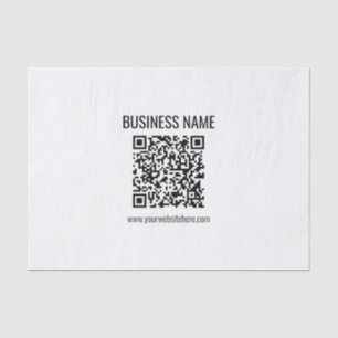Papel De Seda Código QR & Nome da Empresa personalizáveis