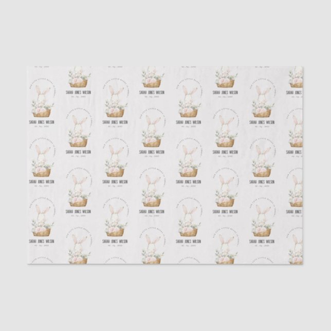 Papel De Seda Coelhinho Bonito Elegante Em Aniversário de crianç (Frente )