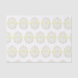 Papel De Seda Coelhinho De Folhagem De Ovos De Páscoa Decorado