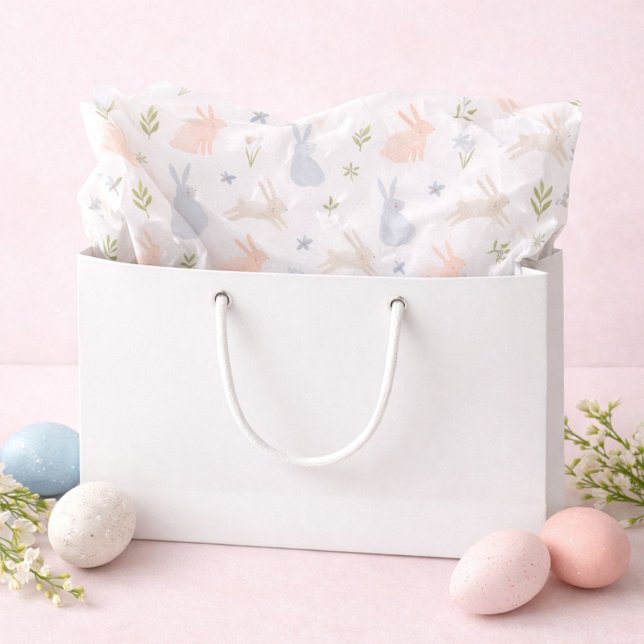 Papel De Seda Coelhinho de Páscoa Pastel Adorável Primavera (Criador carregado)
