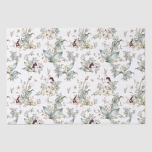 Papel De Seda Coelhinhos Fofos Vintage Decoupage Floral