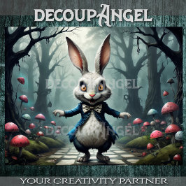 Papel De Seda Coelho Branco da Terra Maravilha de Alice #2