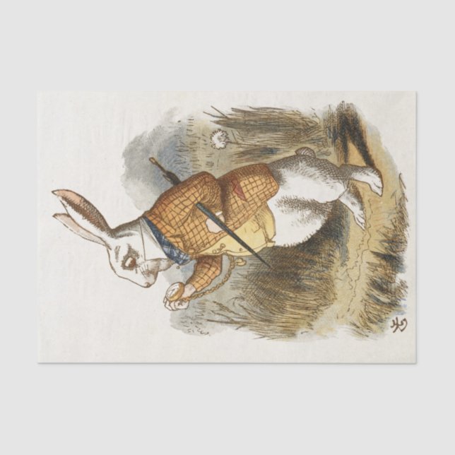 Papel De Seda Coelho Branco de Alice no País das Maravilhas da A (Frente )