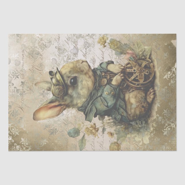 Papel De Seda Coelho Coelho Steampunk (Frente )