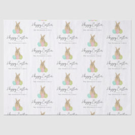 Papel De Seda Coelho da Páscoa Aquarela Personalizado