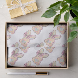 Papel De Seda Coelho da Páscoa com Coração e Laço