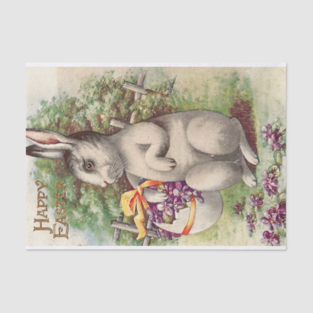 Papel De Seda Coelho de felz pascoa (Frente )