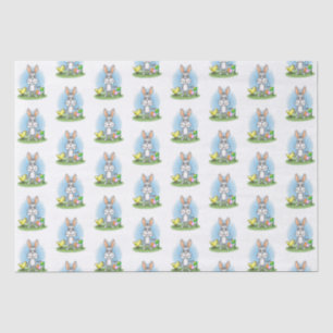 Papel De Seda Coelho de Páscoa e os ovos coloridos de Páscoa