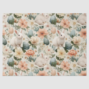 Papel De Seda Coelho de Páscoa Floral Vintage (10)