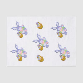 Papel De Seda Coelho de Páscoa Roxo Dançante Lavanda