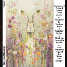 Coelho em Prado de Flores Selvagens Decoupage do E