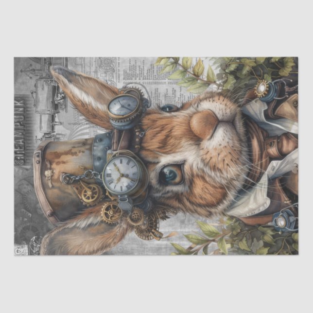 Papel De Seda Coelho Steampunk (Frente )