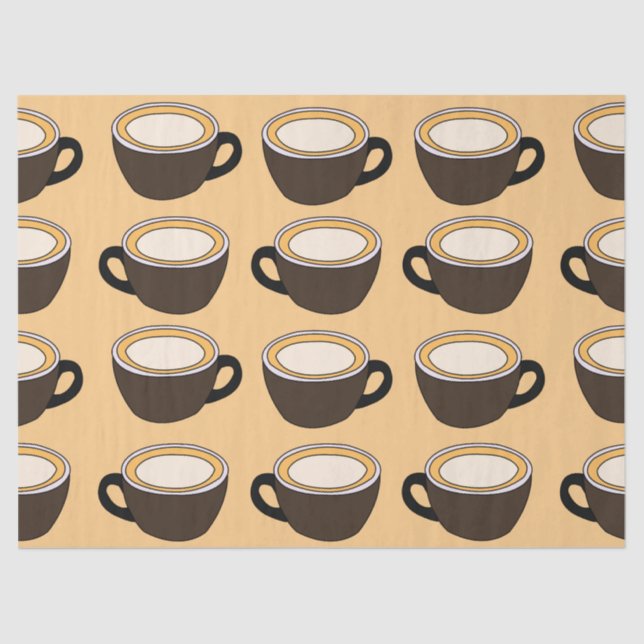Papel De Seda Coffee Cup Pattern (Frente )