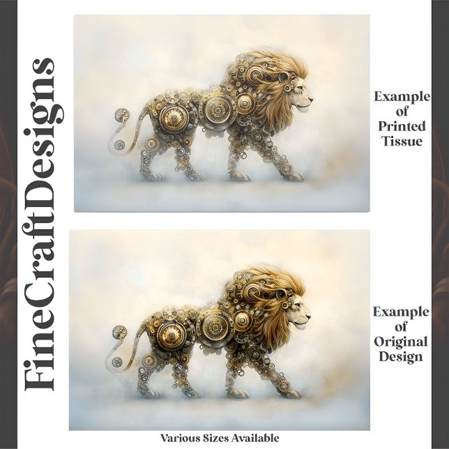 Papel De Seda Cogs Metálicos E8R Decoupage de Rodas Lionárias St (Criador carregado)