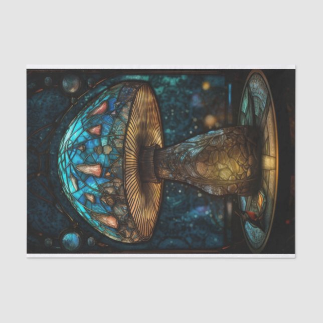 Papel De Seda Cogumelo de vidro retido (Frente )