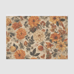 Papel De Seda Cogumelos de Decoupage Floral Outono Vintage