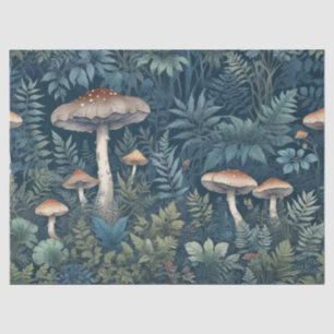 Papel De Seda Cogumelos e Samambaias