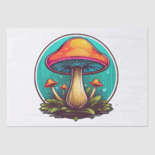 Papel De Seda Cogumelos Mágicos Coloridos