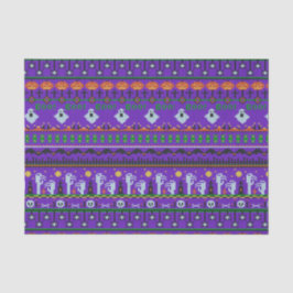 Papel De Seda Coisas de festas de Halloween - Padrão de tricô ro