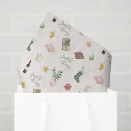 Papel De Seda Coisas favoritas Natal de Natal com Padrão