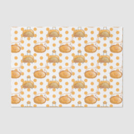 Papel De Seda Coisas Girly (Série Design 51 Amarelo/Laranja)