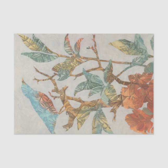 Papel De Seda Colagem Aviária I (Frente )