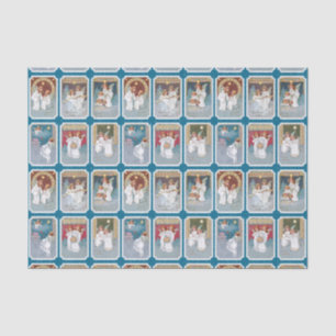 Papel De Seda Colagem Colorida de Anjo de Natal Vitoriano Colori