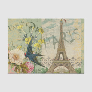 Papel De Seda Colagem da arte gráfica do viagem de Paris France