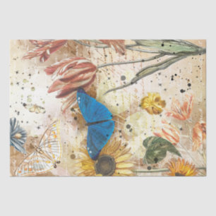 Papel De Seda Colagem da Borboleta Vintage