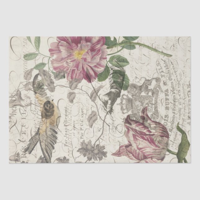 Papel De Seda Colagem da natureza (Frente )