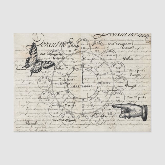 Papel De Seda Colagem das coisas efêmeras (Frente )