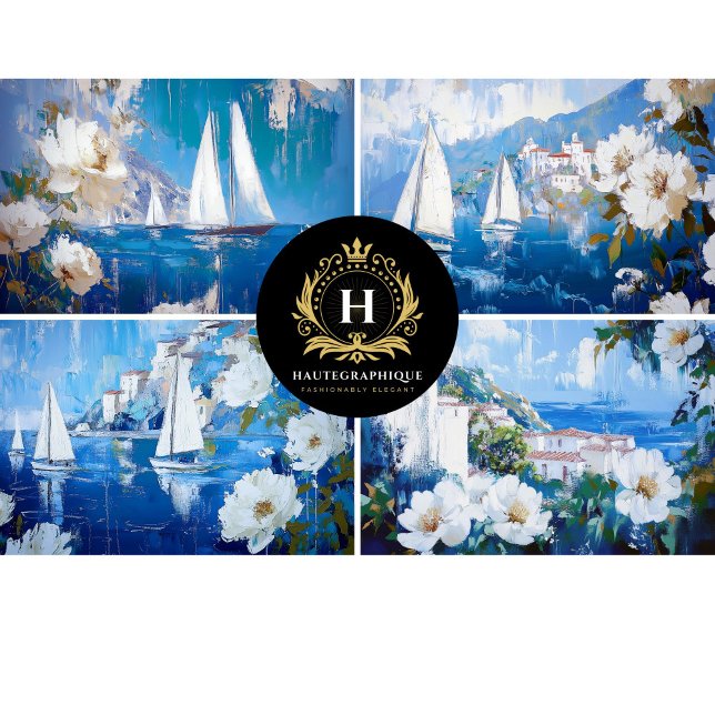 Papel De Seda Colagem de Barcos à Vela Decoupage (Criador carregado)