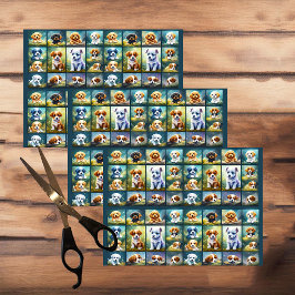 Papel De Seda Colagem de cachorrinhos, cachorros,