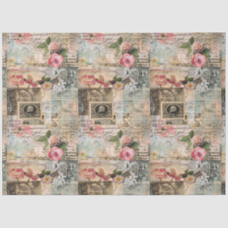 Papel De Seda Colagem de cartões postais antigos