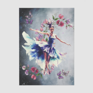 Papel De Seda Colagem de Dançarina de Ballet Abstrata Decoupagem