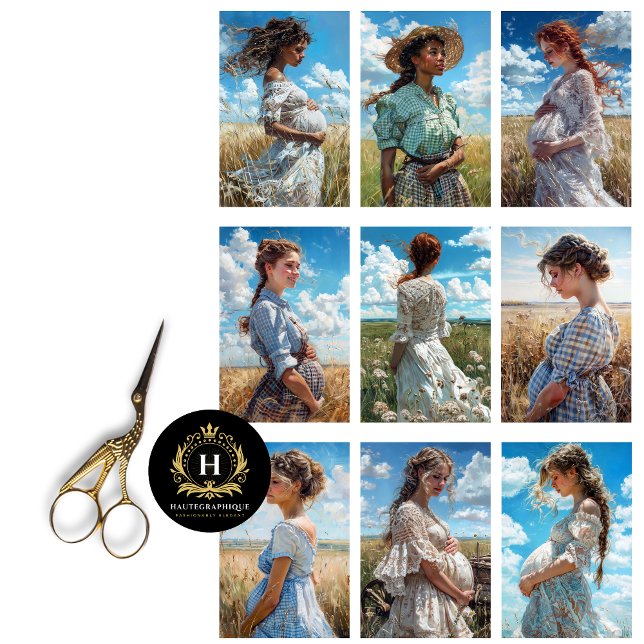 Papel De Seda Colagem de Decoupage da Maternidade da Pradaria (Criador carregado)