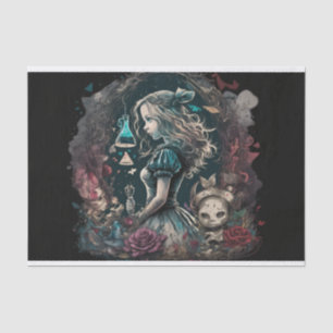 Papel De Seda Colagem de Desenho de Alice 2 Vintage