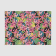 Colagem de Flores Rosa em Fundo Preto