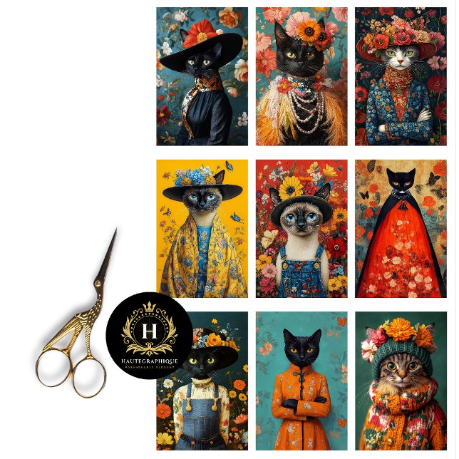 Papel De Seda Colagem de Gatos Pequenos Projetos Dissociação de  (Criador carregado)