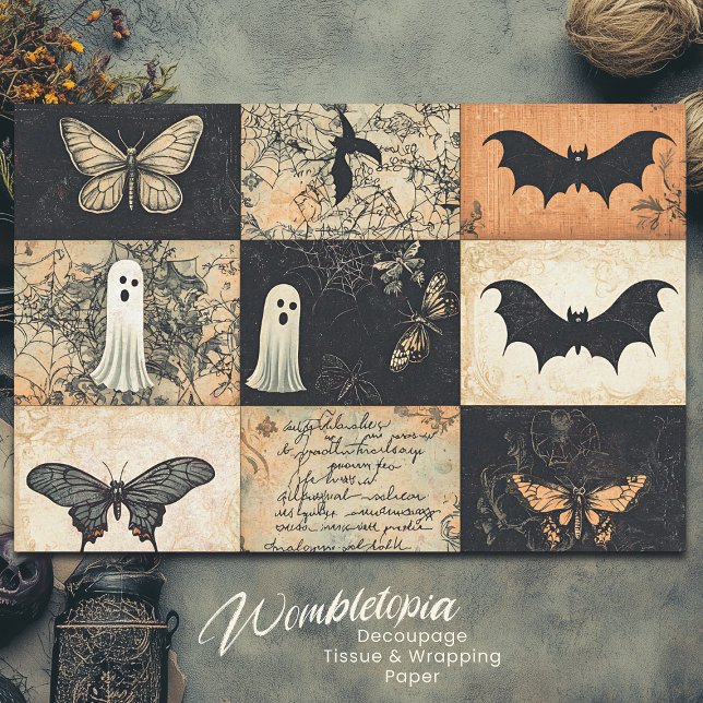 Papel De Seda Colagem de Halloween - Página de Dissociação de Fa (Criador carregado)